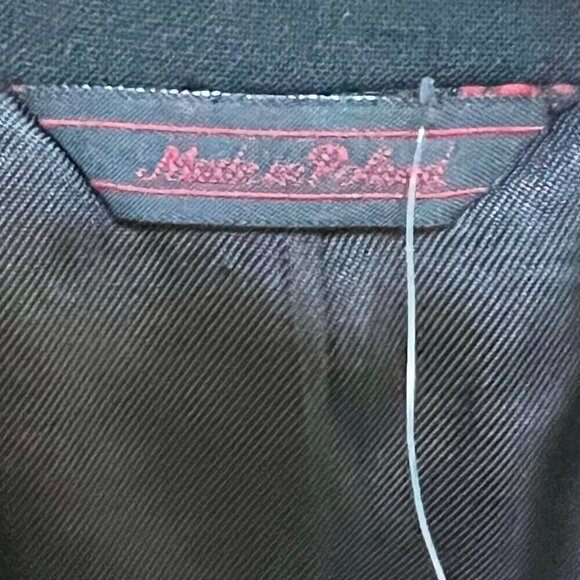 Bill Blass Black Harvard Sports Coat Blazer 100% Wool Gold Bttn Vintage NWT 38R - Picture 10 of 16